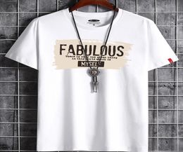 Mens t shirts Clothes Summer Slim Fit Tshirt Simple Casual Cotton Tee Tshirt for Men Streetwear Fashion Letter Print Black Plus S1153812