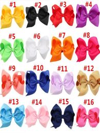 16 Colours New Fashion Boutique Ribbon Bows For Hair Bows Hairpin Hair accessories Child Hairbows flower hairbands girls cheer bows9338138