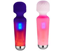 10 Speed Luminescent AV Vibrator USB Magnet Adsorption Rechargeable Highend Wand Massager Sex Toy for Women6123377