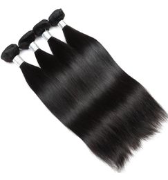 12A Straight Raw Human Hair 4Bundles Brazilian Peruvian Malaysian Indian Hair Extensions2838378