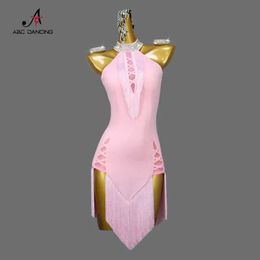 Stage Wear 2024 New Latin Dance Dress Women Competition Suit Wear Performance Clothes Stage Come Party Girl Prom Sport Standard Ballroom Y240529