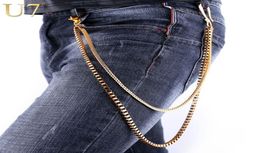 U7 Heavy Gold Colour Waist Biker Chain Key Wallet Belt Rock Punk Trousers Motorcyle HipHop Pant Jean Chains For Men Jewellery J004 T22153605