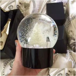 Other Home Decor Designer Christmas Gift Snow Globe Classics Letters Crystal Ball With Box Limited Fp3306 Drop Delivery Garden Dhef3