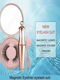 No Glue Magnetic Eyelashes Long Lasting Reusable Extension Eyelash Comfortable Eyeliner Five Piece Make Up Set Makeup Mink6790123