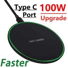Chargers 100W Wireless Charger Pad for iPhone 14 13 12 11 Pro Max X Samsung Xiaomi Phone Chargers Induction Fast Charging Dock Station
