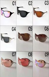 Metal Polarised Mens Sunglasses Women Sun Glasses in USA Onepiece Red Pink Transparent Lens Designer Sunshade Driving Bicycle Gog9507713