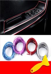 5MSET Car Styling Stickers Decals Interior Decorative 3D Thread Stickers Decoration Strip on CarStyling8759954