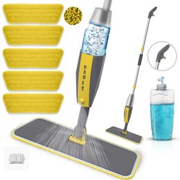 SDARISB 360° Rotating Spray Microfiber Mop For Floor Cleaning Magic Multifunction Floor Cleaning Brooms Mop With Reusable Pads 240523