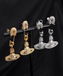 Luxury Brand Designer Jewelry Stud Earrings Fashion Orbit Earring Bright Zircon Earrings For Women7525087
