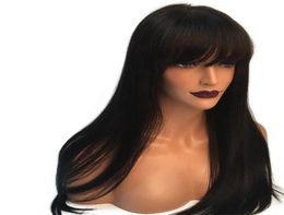 Glueless ipek üst tam dantel peruk bebek saçlı brezilya dantel ön insan saç perukları siyah kadınlar için ipek taban dantel peruklar7391386