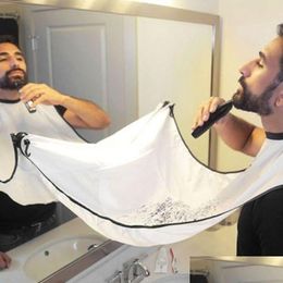 Cutting Cape 1 Pc Professional Beard Shaving Men Facial Hair Trimming Gather Cloth Apron 2 Colours Cod Be Chosen Drop Delivery Products Dhs2A