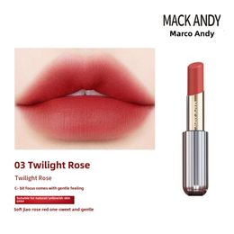 Projektant pomadki Mack Andy Love Cloud Velvet Lipstick Soft Mist Matte Waterproof i nie zanikający łatwy uczeń tani zwykły biały szminka D34