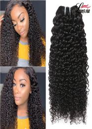 9A Peruvian Curly Hair Extension 100 Unprocessed Human Hair Weaves Natural Color 830 Inch Kinky Curly Hair9543194