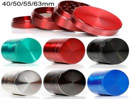 Pepper Grinders Herb Metal Ginder 40mm 50mm 55mm 63mm 4 Layer Tobacco Tool for Smoking 6 Colours Zinc Alloy CNC Teeth Colourful Tool3137377