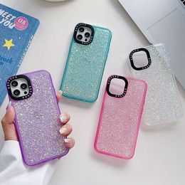 Glitter Sequin Epoxy Phone Case Cover Soft Silicone Shockproof Coque For iPhone Pro Max