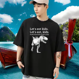 Loose Fit T Shirts Men Daily Outfit Breathable Short Sleeve Tshirts 2024 Designer Cartoon Print Tops Tees