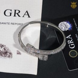 vvs moissanite bracelet fashion jewelry iced out popular bracelets bangles real 925 silver gifts for men and women bracelet designer