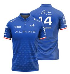 2022 Team Racing Men039s Short Sleeve Polo New Official One Blue Race Summer Fan Oversized Yq0f8070303