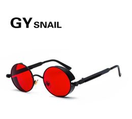 GY Retro Round Sunglasses Women Men Fashion Steampunk Vintage male Sun Glasses female UV Protection Mirror Gothic Goggles Mens4666597