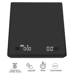 Body Weight Scales High precision digital 3KG/0.1g automatic timer electronic LED display screen coffee kitchen weighing scale g/oz/ml G240529
