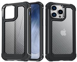 Matte Carbon Fiber Heavy Duty Military Armor Cases Drop Protection Translucent Shockproofr AntiSlip Cover For iPhone 14 13 12 Min9661877