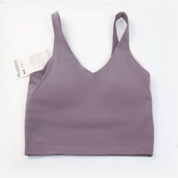 Lu-088 women Sports Yoga Bra Sexy Tank Top Tight Vest With Chest Pad No Buttery Soft Athletic Fitness CloT3