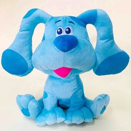 Stuffed Plush Animals The blue clue and you! Beanbag Plush Doll Blue Pink Dog Soft Fill Toy Cute Christmas Plush Toy Pillow Childrens Gift T240531