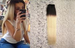 Ombre Brazilian Straight Hair Blonde Human Hair Weft 1 bundles NonRemy 100g 1b613 100 human hair weaving double weft8310267