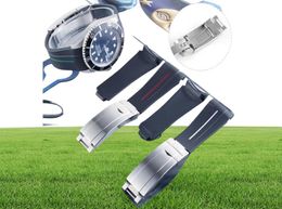 Watch Bands Rlx Special Rubber Strap Glidelock For Submarine GMT Bracelet 20mm Watchband Oyster Flex Explorer Fit 169mm Buckle5660018