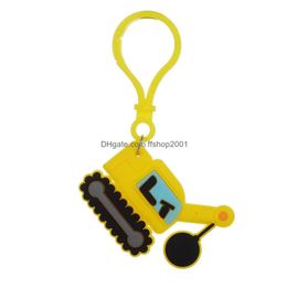 Party Favour Pvc Keychain Cartoon Car Sile Cute Key Chains Student School Bag Pendant Christmas Gift Drop Delivery Home Garden Festiv Dhujm