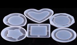 Crystal Epoxy Resin Mold Ashtray Casting Silicone Mould Desktop Decoration Making Tools DIY Crafts Smoking Accessories 6 Designs T1728064