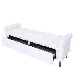 Bedroom Furniture Beige Mtifunctional Storage Sofa Stool With Veet Armrests Drop Delivery Home Garden Otnhl