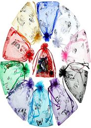 100pcslot Mesh Bags Organza Wedding Gift Bag with Drawstring Jewellery Necklace Pouch Reusable Storage Package2261844