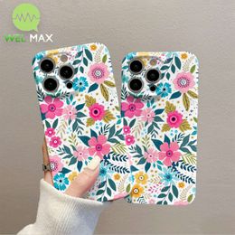 Fashion Brilliant flowers For iPhone Pro Max Phone Case Fall resistant dirt Hard lens protection Cover