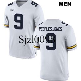 Sj98 Custom 009 Youth women Michigan Wolverines Donovan Peoples-Jones #9 Football Jersey size s-5XL or custom any name or number jersey