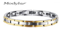 Cuff Whole Modyle Drop Mens Bio Energy Magnetic Theraphy Bracelet Stainless Steel Chain Link Adjustable Length12646719
