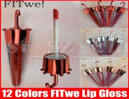 Lip Makeup Fit we Umbrella Shape Matte Liquid Lipstick Fashion Sexy 12 Colors Lip Gloss Lipgloss8247081
