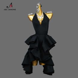 Stage Wear Latin Dance Competition Dress Wear Line Suit Samba Female Clothing Practise Woman Come Womens Skirt Girl Tops Ballroom Stage Y240529