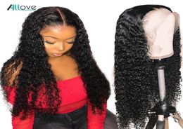 Allove Straight Human Hair Lace Front Wigs Kinky Curly 131 T Lace Part Wig Deep Water Body Human Hair Wigs for Black Women4970110