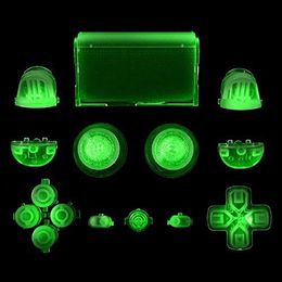 Glow in the Dark Full Button Set Buttons Trigger D pad Thumbstick Thumbsticks Joystick cap For PS4 controller DHL FEDEX UPS FREE SHIPPING