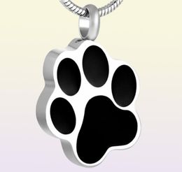 IJD8451 Pet DogCat Paw Print Stainless Steel for Ashes Cremation Urn Pendant Necklace Memorial Keepsake Pendant Jewelry3649311