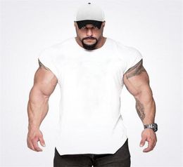 Brand Blank Fitness Tank Top Men Undershirt Sleeveless shirt Summer gyms Clothing slim fit Muscle Bodybuilding Vest Streetwear5883308
