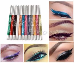 Whole 2016 Mina New 1 Set Professional Eye Shadow Lip Liner Eyeliner Pen Pencil Makeup 12 Color8131545