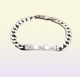 Fashion punk bracelet cuff bangle men women designer cuban chain stainless steel Jewellery women sterling silver hip hop bracelets b2073359