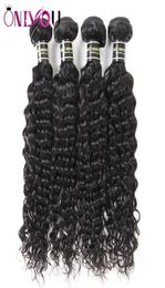 Onlyou Hair Products 4 Bundles Brazilian Deep Wave Virgin Human Hair Extensions Raw Indian Remy Hair Weaves Bundles Deep Wave Fact4421333