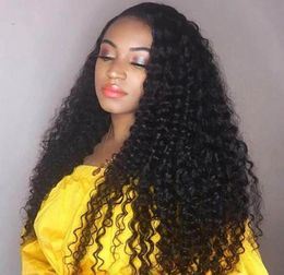 Ishow Brazilian Deep Wave 3 Human Hair Bundles With 4x4 Lace Closure Virgin Extensions for Women 828inch Natural Black1314899