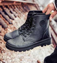 Autumn Fashion Punk Street Footwear 50 Scarpe casual maschile primaverile per il tempo libero per il tempo libero degli stivali per caviglia inverno1502015