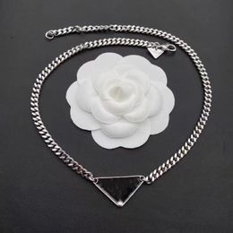 Luxury Designer Necklace Love Jewellery Classics Women Chain Stainless Steel Silver Pendants Triangle Charm Lovers Design JewelleryStatem 237W