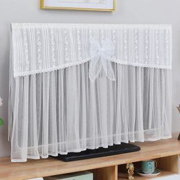 Minimalist TV Dust Cover Lace TV Case Not Removed When Turned on Healthy and Environmentally Friendly Hanging Cover Cloth Towel 240601