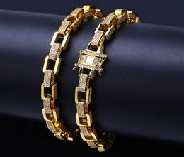 Rock Men039s Box Chain Micro jewellery Hip Hop Bracelet Tennis 7inch 8inch6390980